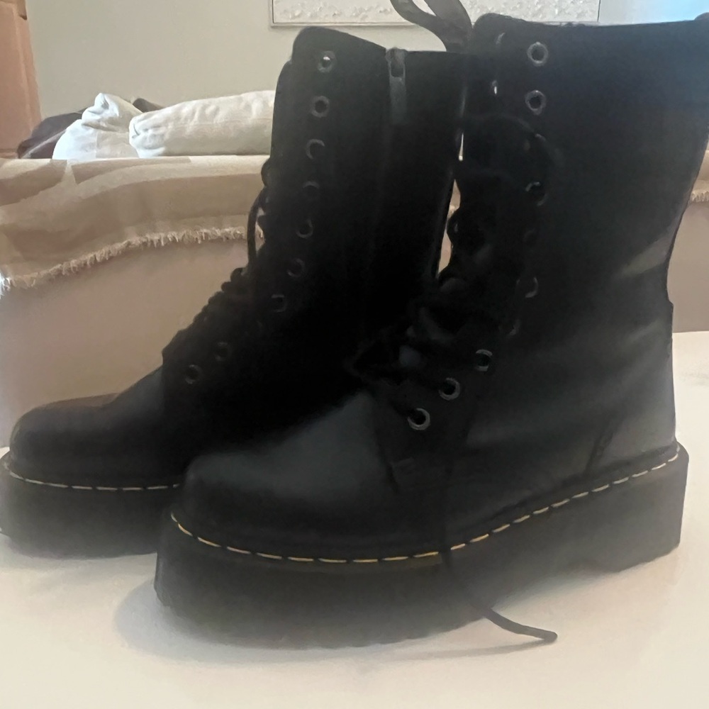 Dr. Martens Black Platform Combat Boots
